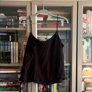 Sezane Black Fitted Camisole with Spaghetti Straps